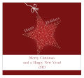 Big Square Star with String Christmas Labels